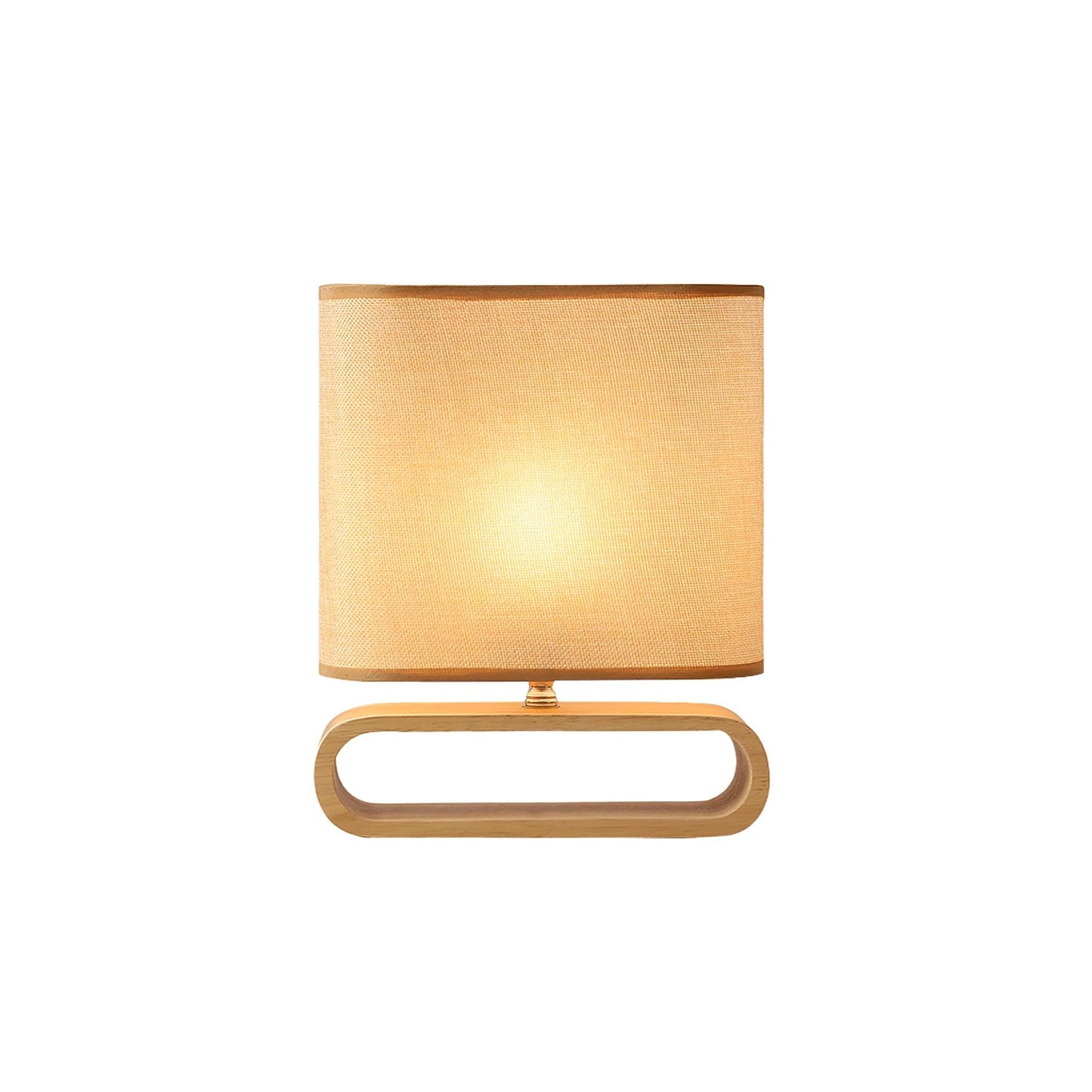 Rustic Wooden End Table Lamp