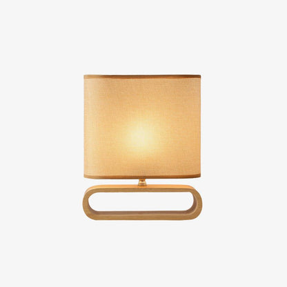 Rustic Wooden End Table Lamp