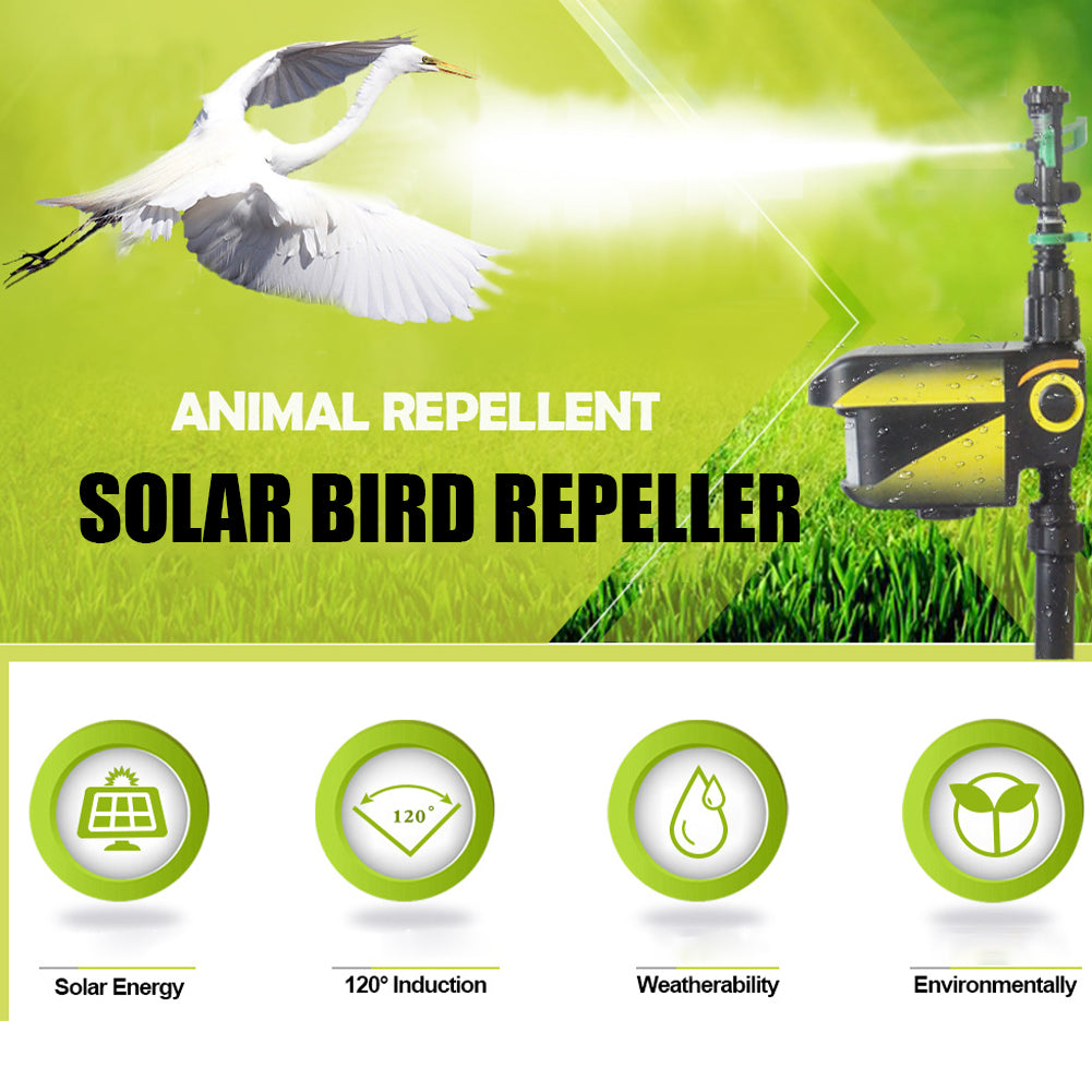 Solar Powered Motion Sensor Animal Repellent Sprinkler