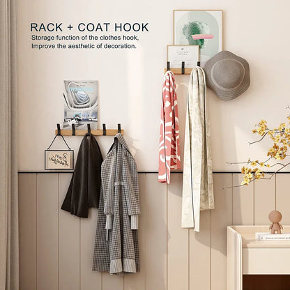 Space Saving Closet Organizer with Adjustable Hooks