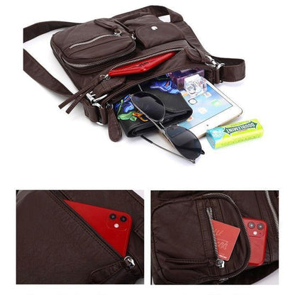 Practical Spacious Faux Leather Tote Bag