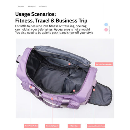 Waterproof Sports Duffel Bag with Multiple Pockets