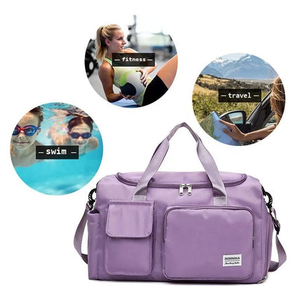 Waterproof Sports Duffel Bag with Multiple Pockets