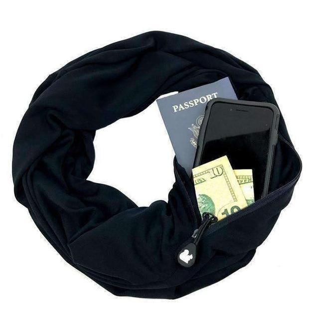 Practical Pocket Scarf Wrap with Storage