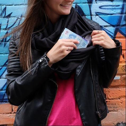 Practical Pocket Scarf Wrap with Storage