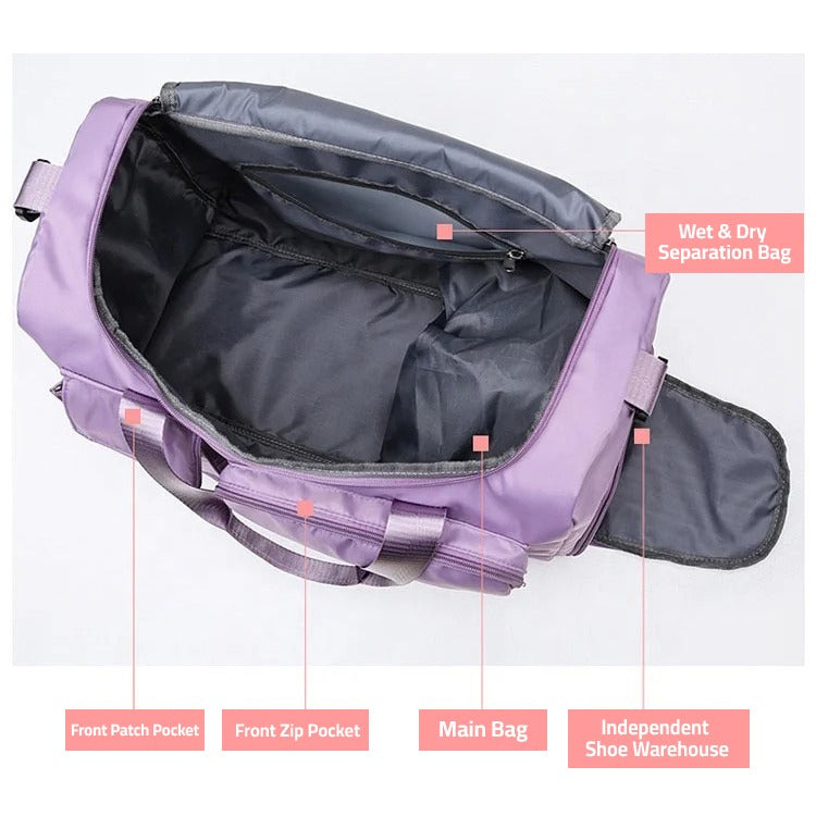 Waterproof Sports Duffel Bag with Multiple Pockets