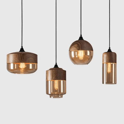 Simple Wood Pendant Light for Home Decor