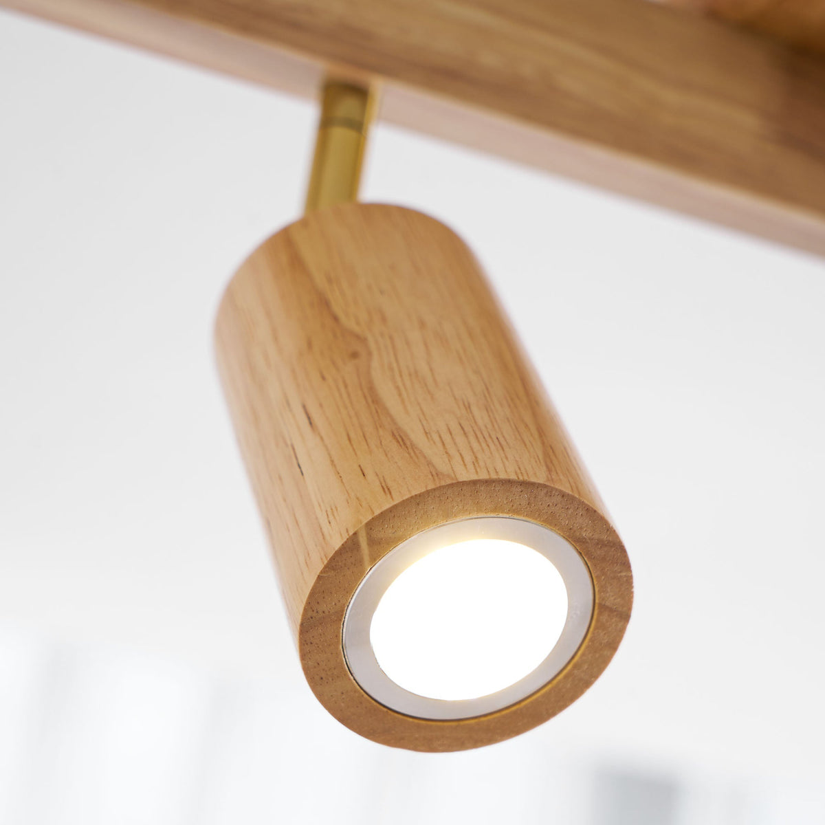 Rustic Wooden Ceiling Track Lighting 4 Light Fixtures
