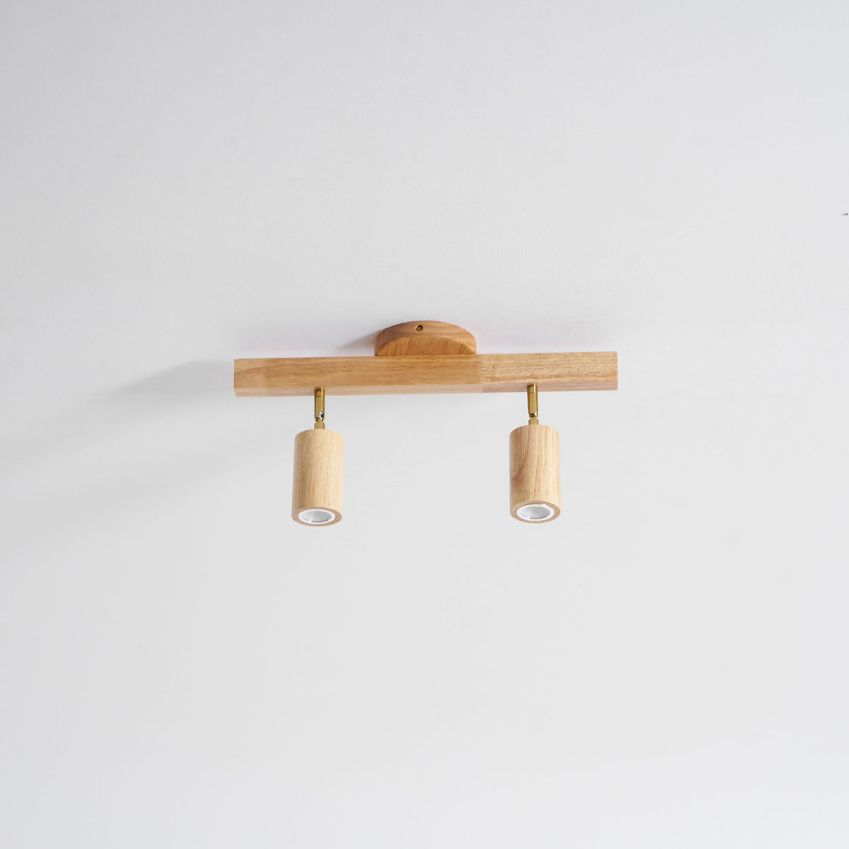 Rustic Wooden Ceiling Track Lighting 4 Light Fixtures
