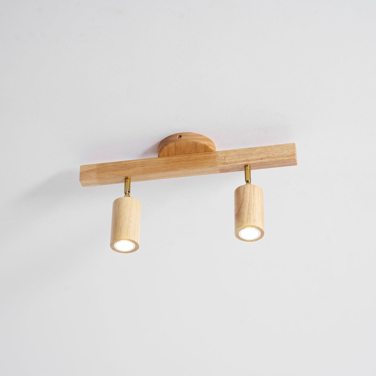 Rustic Wooden Ceiling Track Lighting 4 Light Fixtures