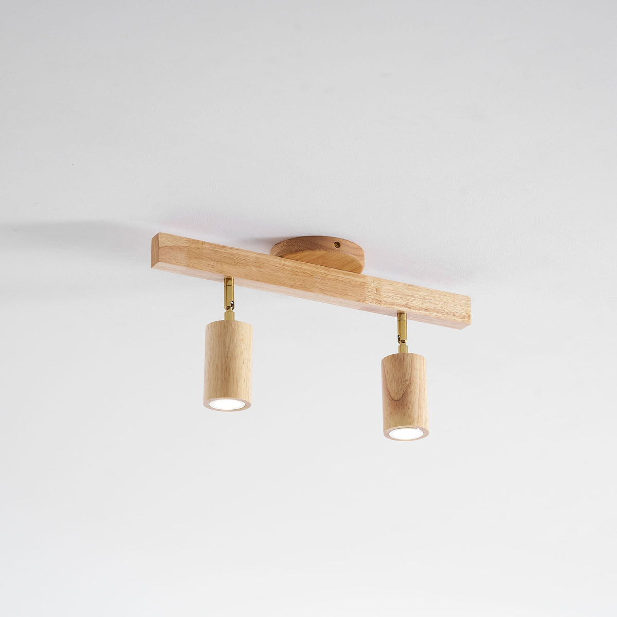 Rustic Wooden Ceiling Track Lighting 4 Light Fixtures