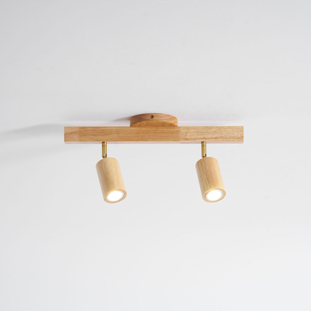 Rustic Wooden Ceiling Track Lighting 4 Light Fixtures