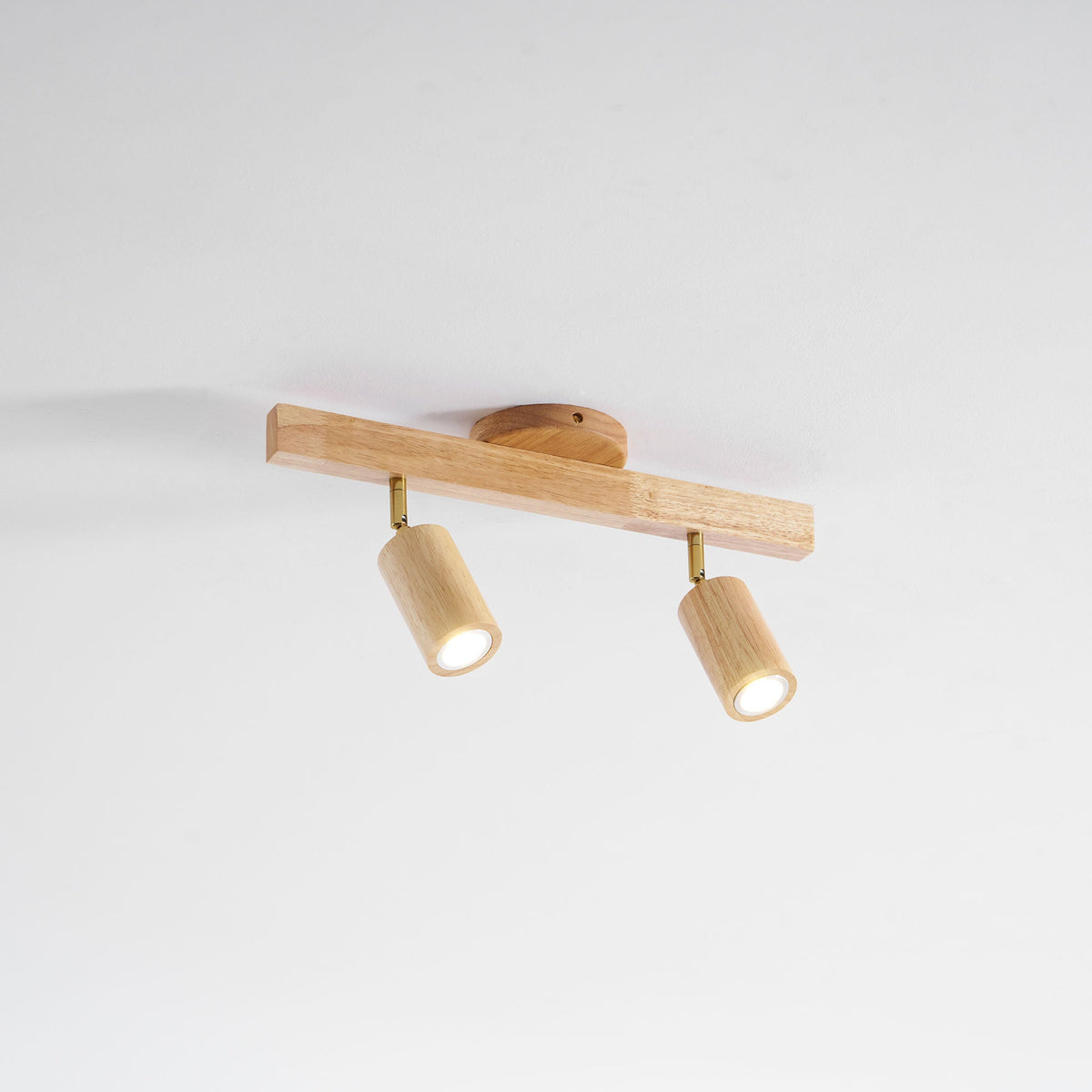 Rustic Wooden Ceiling Track Lighting 4 Light Fixtures