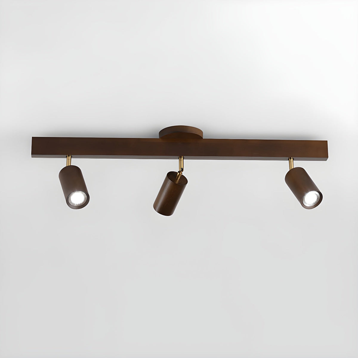 Rustic Wooden Ceiling Track Lighting 4 Light Fixtures