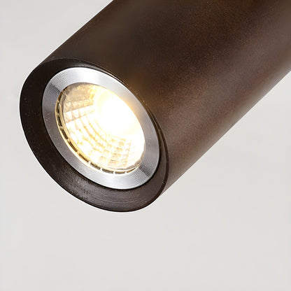 Rustic Wooden Ceiling Track Lighting 4 Light Fixtures