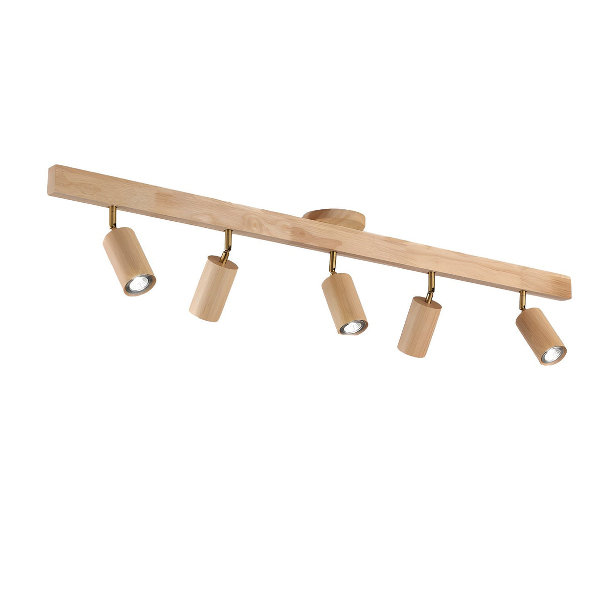 Rustic Wooden Ceiling Track Lighting 4 Light Fixtures