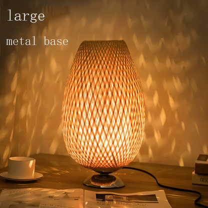 Rustic Bamboo Desk Lamp