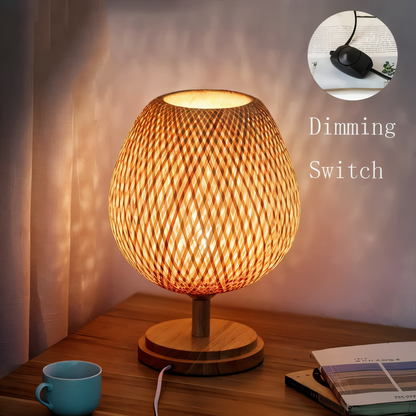 Rustic Bamboo Desk Lamp