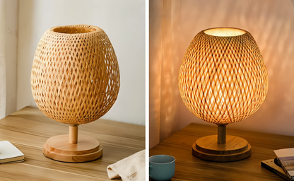 Rustic Bamboo Desk Lamp