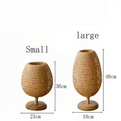 Rustic Bamboo Desk Lamp