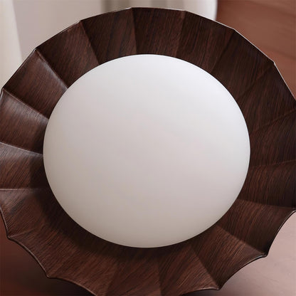 Soft White LED Ceiling Lamp Brown Finish