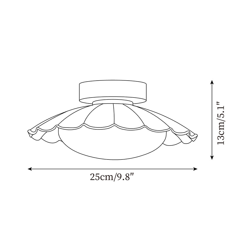 Soft White LED Ceiling Lamp Brown Finish