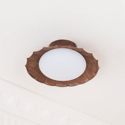 Soft White LED Ceiling Lamp Brown Finish
