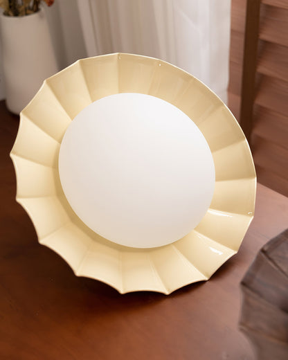 Soft White LED Ceiling Lamp Brown Finish