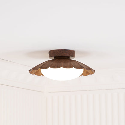 Soft White LED Ceiling Lamp Brown Finish