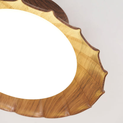 Soft White LED Ceiling Lamp Brown Finish