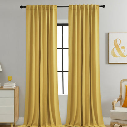 Thermal Black Privacy Window Curtains