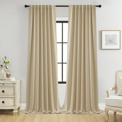 Thermal Black Privacy Window Curtains