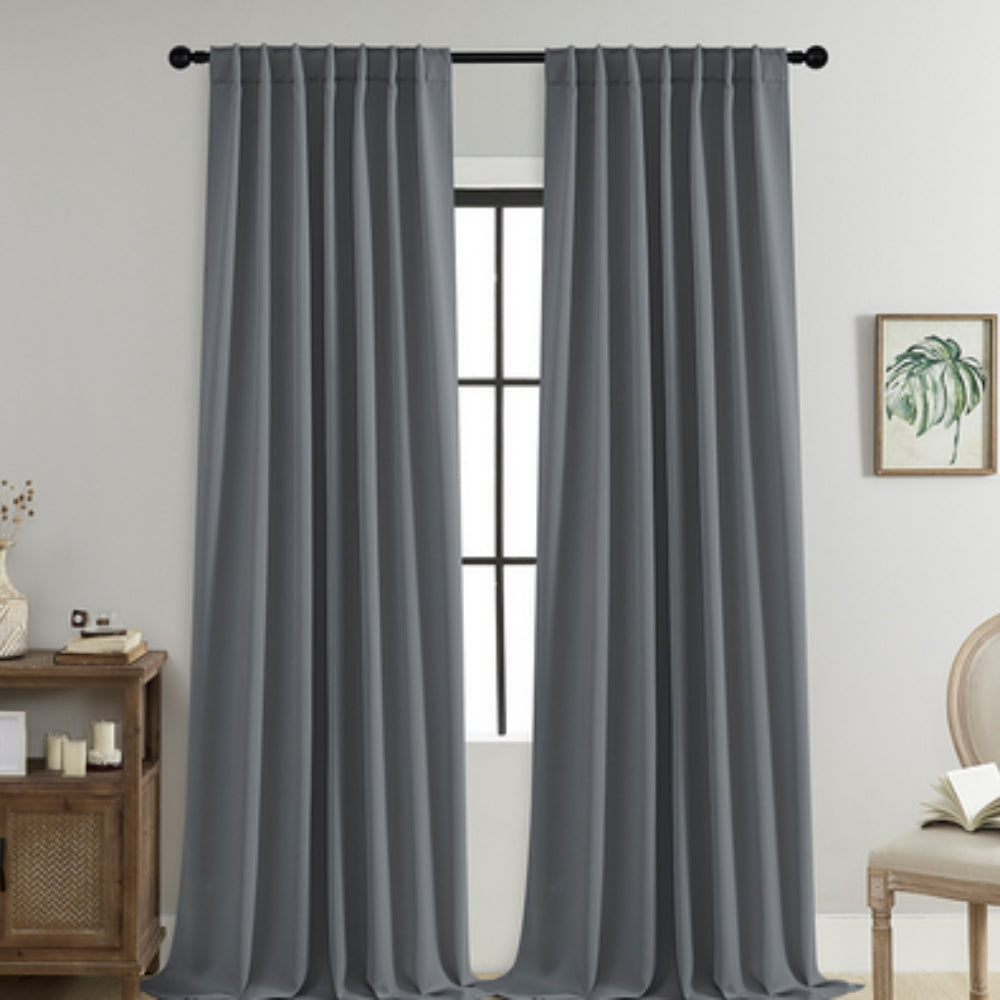 Thermal Black Privacy Window Curtains
