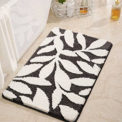 Grip Bathroom Mat, Plush Microfiber, Nature Design