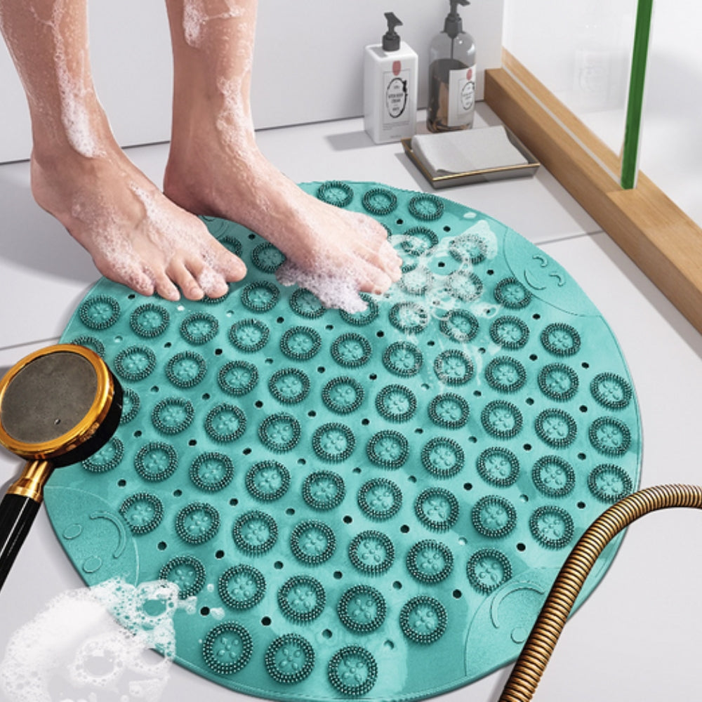 Non-Slip Bathroom Shower Mat with Drainage and Grip