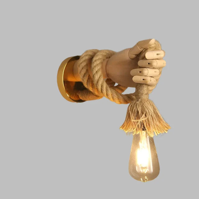 Rustic Rope Pendant Light Fixture - Cofik
