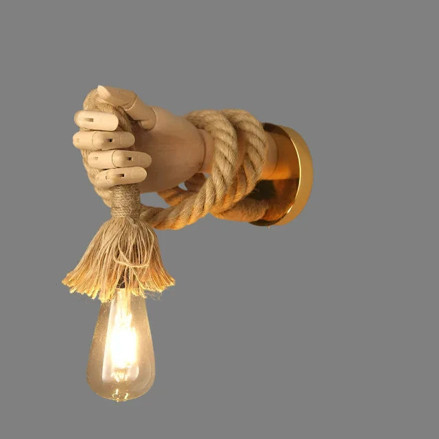 Rustic Rope Pendant Light Fixture
