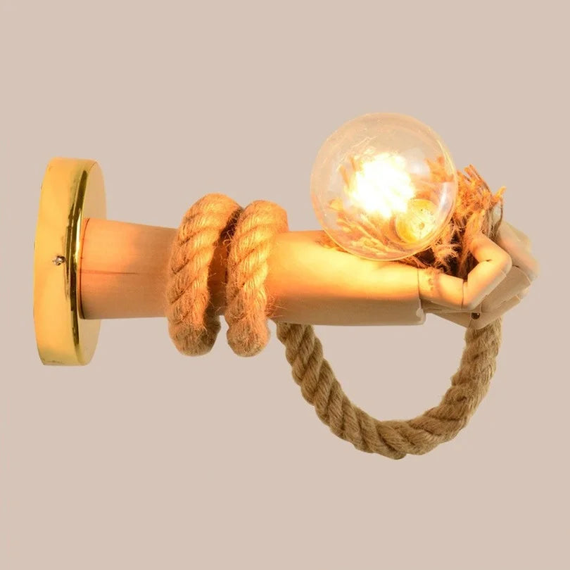 Rustic Rope Pendant Light Fixture