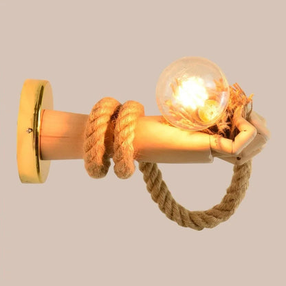 Rustic Rope Pendant Light Fixture