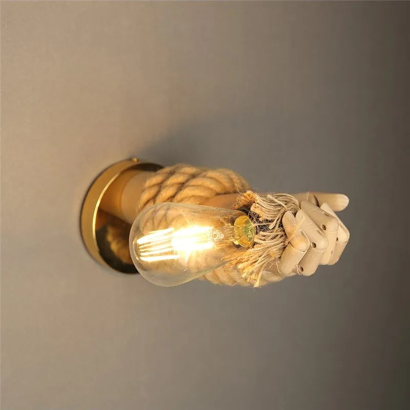 Rustic Rope Pendant Light Fixture
