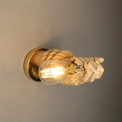 Rustic Rope Pendant Light Fixture