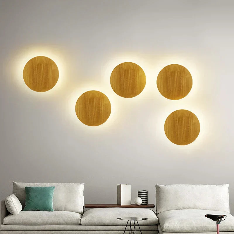 Rustic Wood LED Mounted Light Fixtures