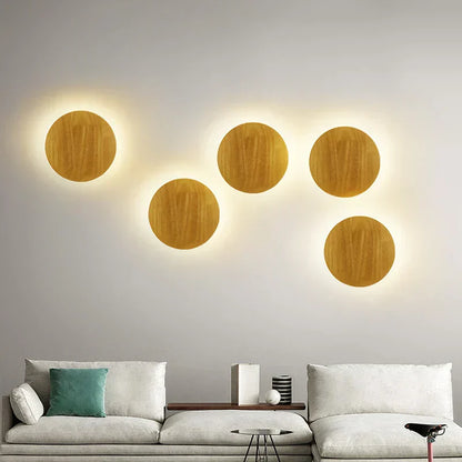 Rustic Wood LED Mounted Light Fixtures