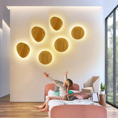 Rustic Wood LED Mounted Light Fixtures