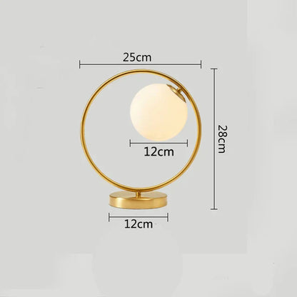 Simple Glass Desk Lamp with LED Light