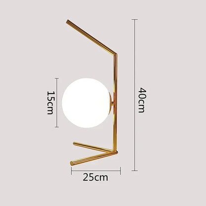 Simple Glass Desk Lamp with LED Light