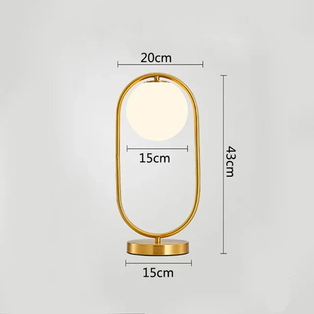 Simple Glass Desk Lamp with LED Light