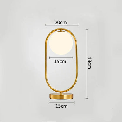 Simple Glass Desk Lamp with LED Light