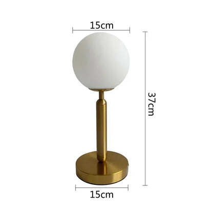 Simple Glass Desk Lamp with LED Light