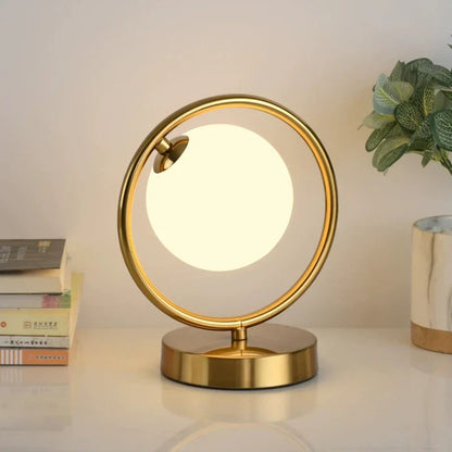 Simple Glass Desk Lamp with LED Light